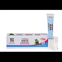 טפטפים פרסטי - משחת שיניים לתינוקות בשילוב אצבעון טפטפים פרסטי - משחת שיניים לתינוקות בשילוב אצבעון